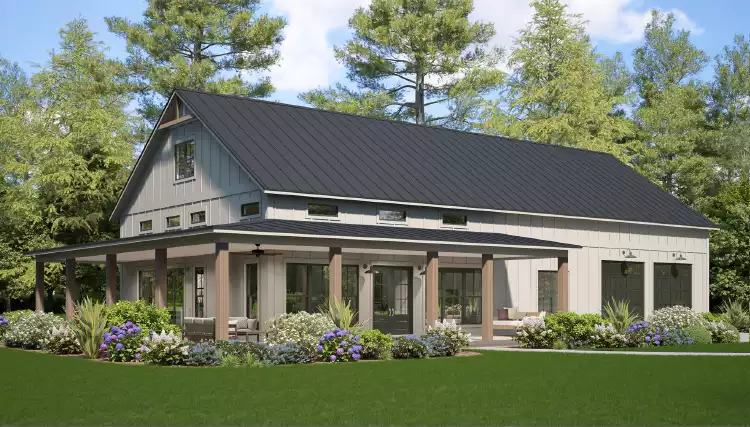 Modern Barn House by VA Construction Loan